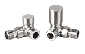 Redroom Corner Round Valve Pack - Brushed Nickel
