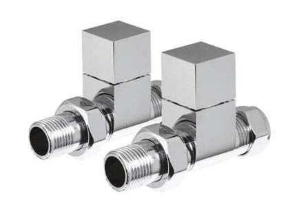 Bayou Straight Square Valve Pack - Chrome