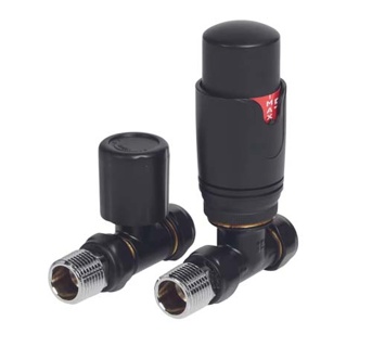 Bayou Straight Thermostatic Valve Pack - Black