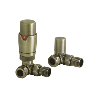 Redroom Corner Thermostatic Valve Pack - Brushed Brass