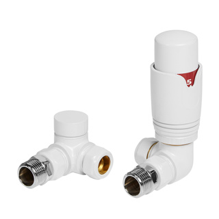 Bayou Corner Thermostatic Valve Pack - White