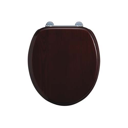 Burlington Seat & Cover with Chrome Hinges & Lift Handle - Mahogany 9