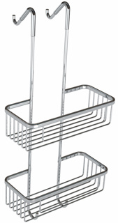 Bayou Rectangular Shower Basket - Chrome