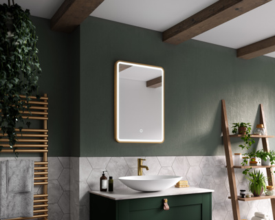 Sensio Frontier Led Mirror 700X500mm Brushed Brass