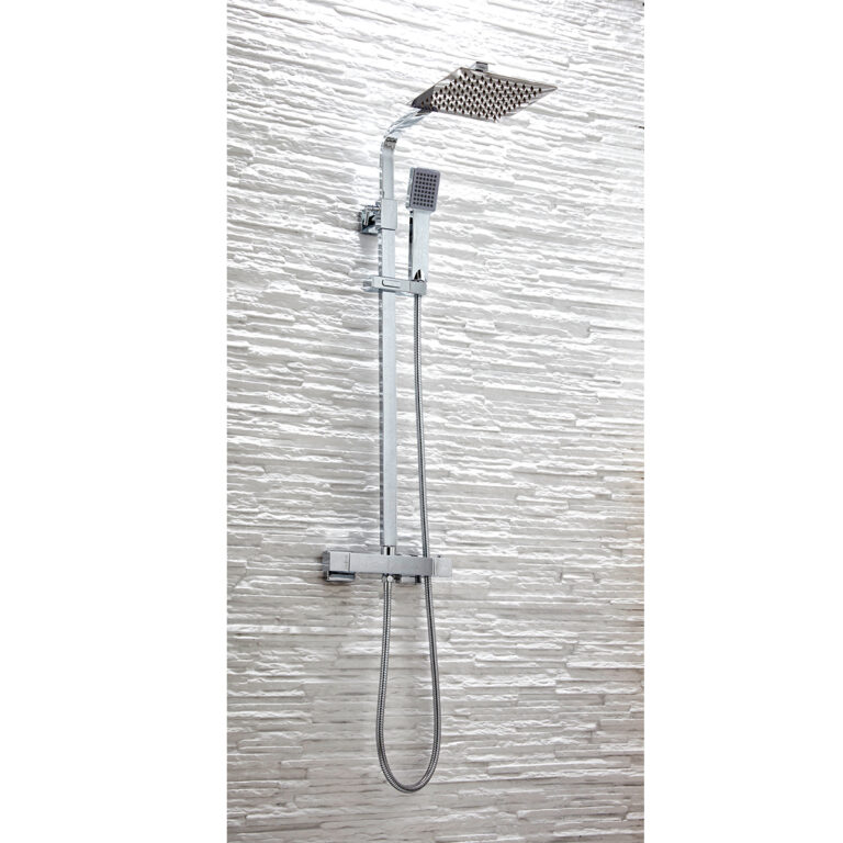 Bayou Elliot Rigid Riser Shower Square Rigid Riser Shower - Chrome