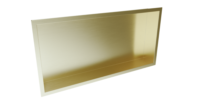 Bayou Inset Shower Niche 600 x 300mm - Brushed Brass