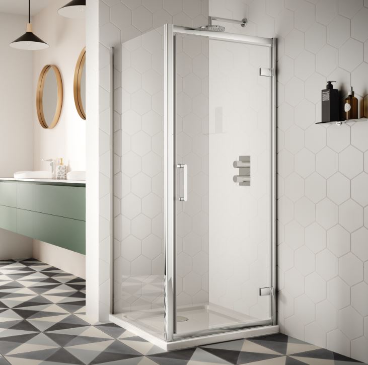 Bayou 8 Hinge Door 800mm 750-790mm - Chrome
