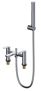 Bayou Stride Deck Mounted Bath Shower Mixer - Chrome