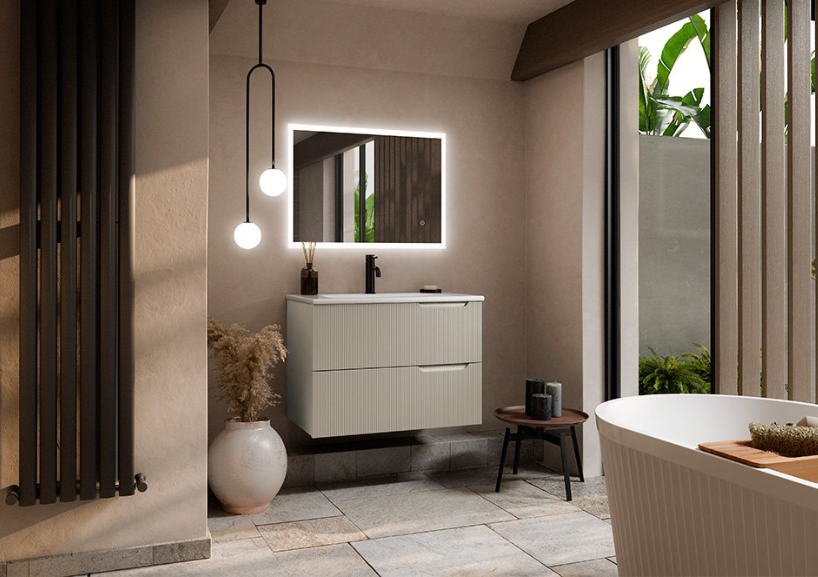 Zaneti Concept 800mm Wall Hung Vanity – Satin Cashmere 6