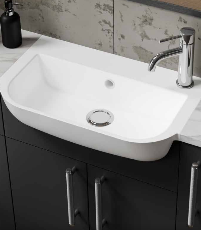 600 1TH Standard Depth Basin- White