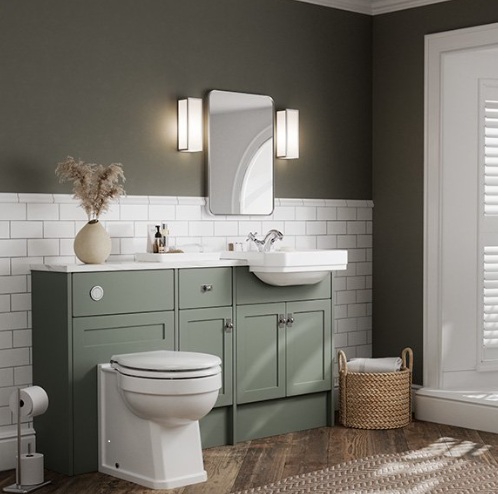 Zaneti 600 Standard Depth Basin Unit Fascia - Satin Sage