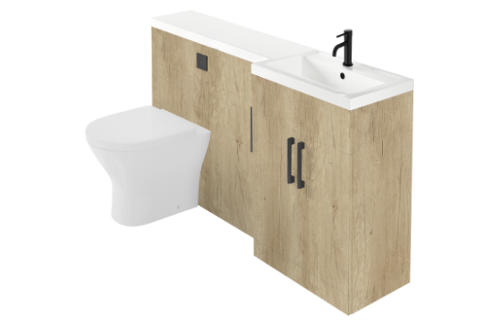 Zaneti Series 1500 L-Shaped Unit - Havana Oak