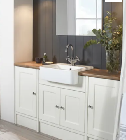 Roper Rhodes 1M x 180mm Burford Plinth - Chalk White