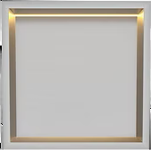 Bayou Niche 300 x 300 with Warm White LED - Brushed steel