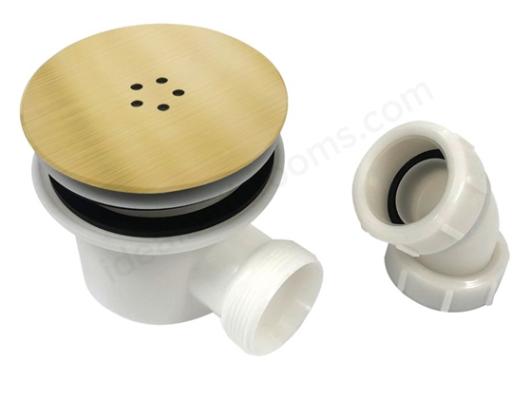 Bayou Shower Waste 90mm - Brushed Brass