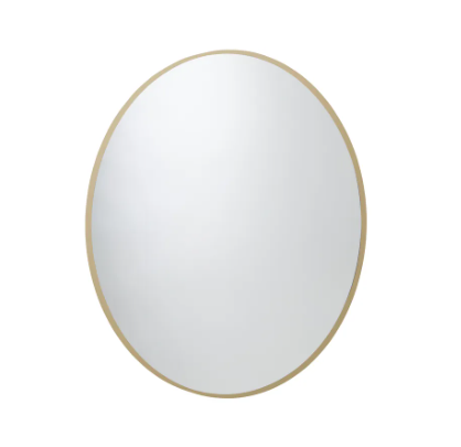 Roper Rhodes Thesis Framed 600 Round Mirror - Brushed Brass