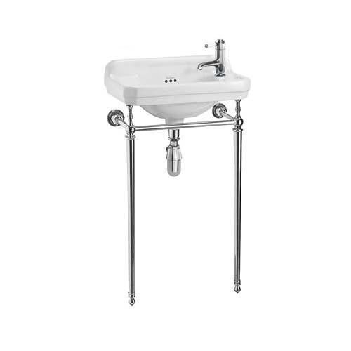 Burlington Washstands 515 x 745H x 308cm For 51cm For Rectangluar Cloakroom Basins B8 & B9 - Chrome