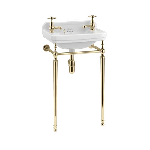 Burlington 51cm Cloakroom Basin Washstand - Gold