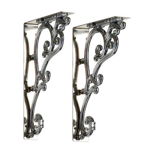 Burlington Ornate Brackets Ornate Brackets 4 x 232H x 154cm - Chrome