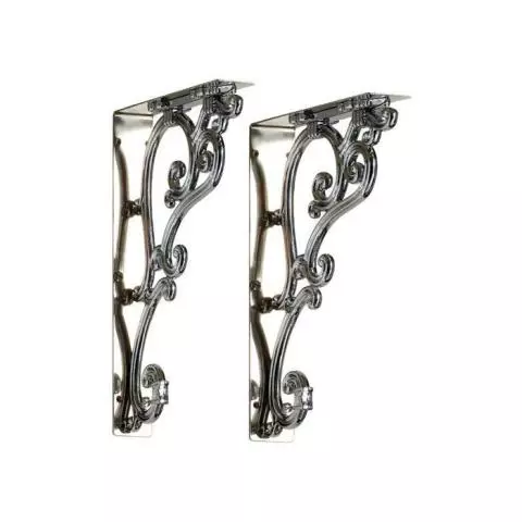 Burlington Ornate Cistern Brackets - Chrome