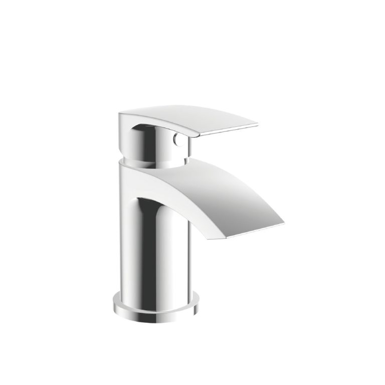 Bayou Belini Mini Mono Basin Mixer With Push Waste - Chrome