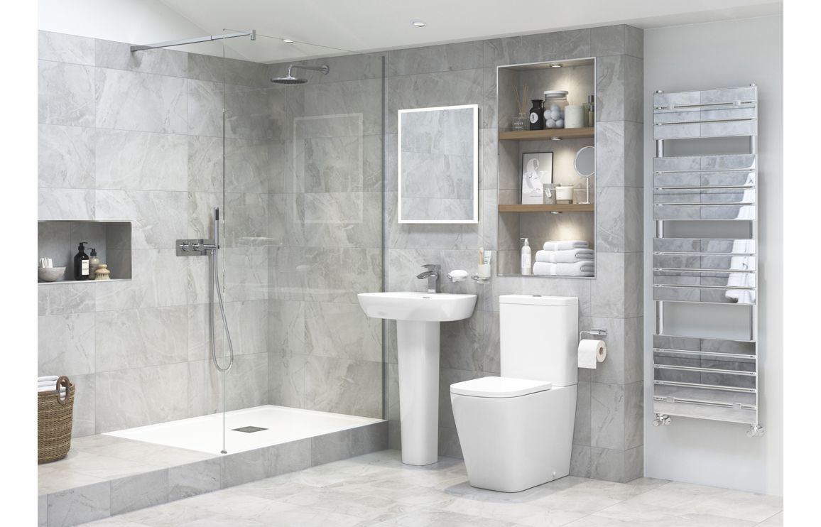 Bayou Tilia Rimless Close Coupled Closed Back with Cistern & Soft Close Seat - White