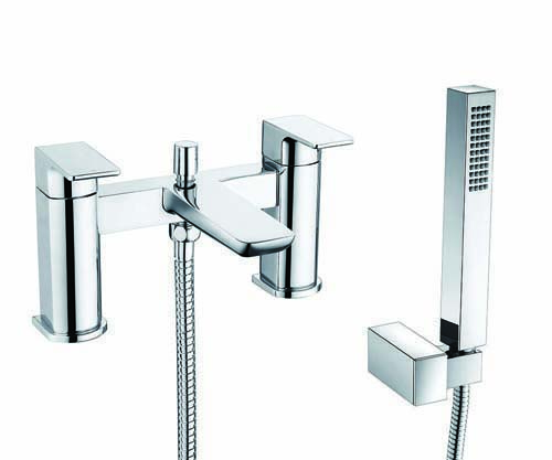 Bayou Veto Bath Shower Mixer with Hose & Handset - Chrome