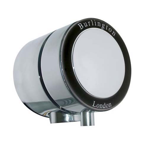 Burlington Overflow Bath Filler For Single Ended Bath - Chrome / Black 12