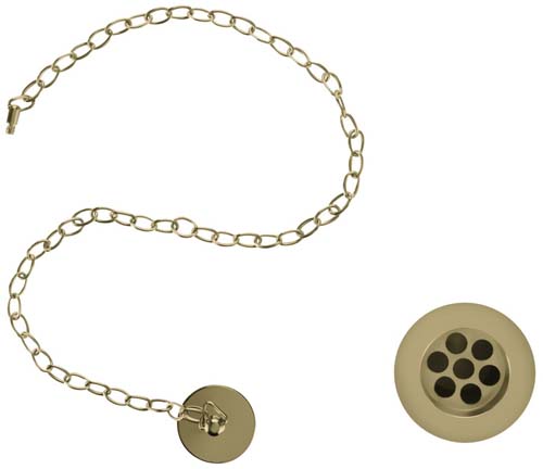 Burlington Plug & Chain Basin Waste Slotted - Gold