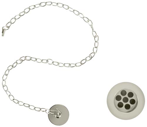 Burlington Plug & Chain Basin Waste Slotted - Nickel