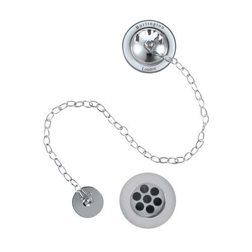 Burlington Bath Plug & Chain Waste - Chrome