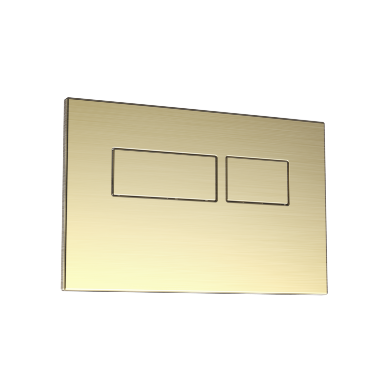 Bayou Concealed Cisterns Square Button Brushed Brass - White 11