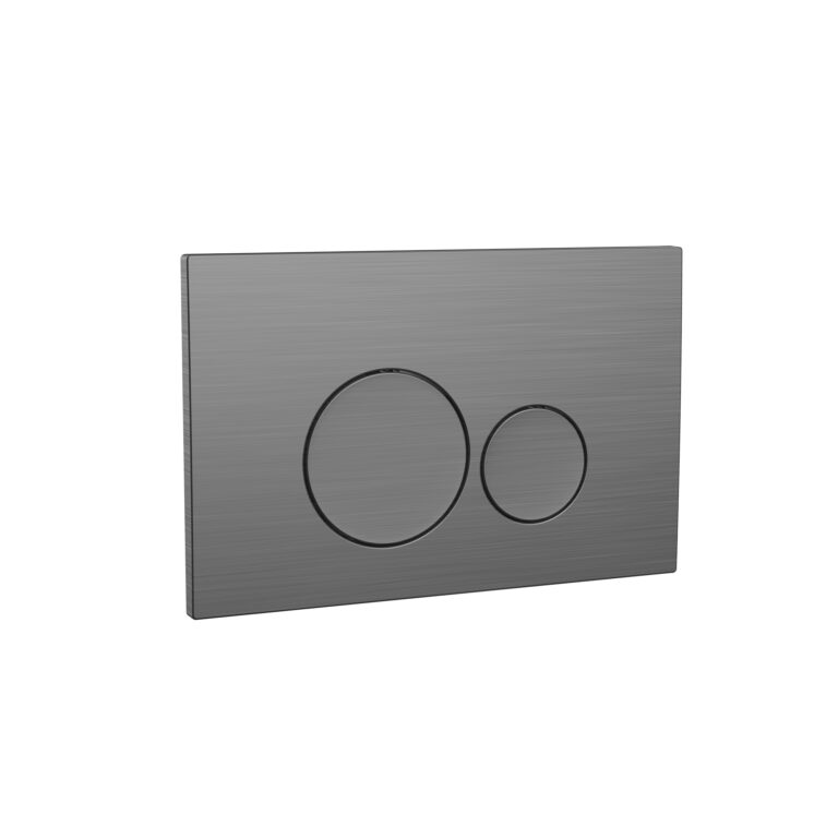 Bayou Round Dual Flush Button - Gunmetal