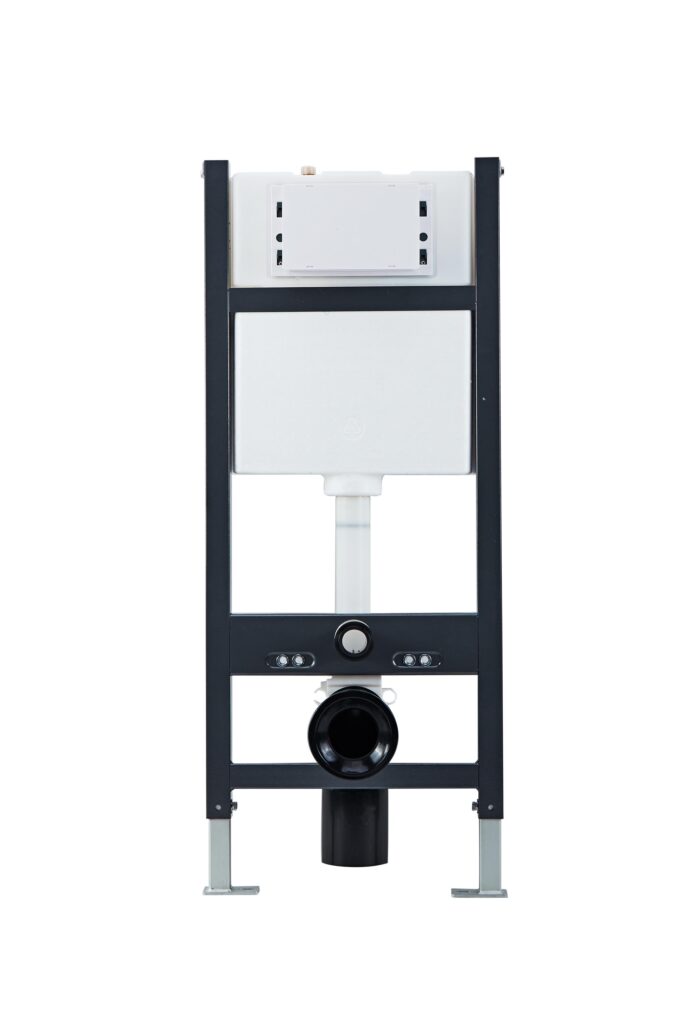 Bayou WC Frame & Cistern - White / Grey