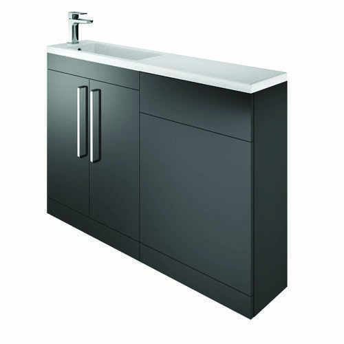 Bayou Scene I Shape Wc Unit with - Gloss Charcoal