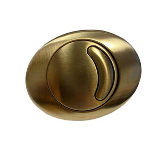 Bayou Flush Button - Brushed Brass