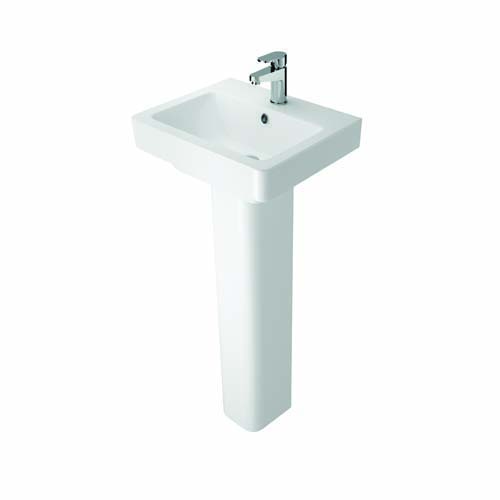 Bayou Scene Basin 50 x 43cm 1 Tap Hole - White