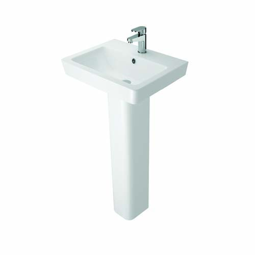 Bayou Scene Basin 55 x 43cm 1 Tap Hole - White