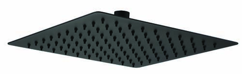 Bayou 250mm Ultra Slim Square Shower Head - Matt Black