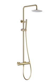 Bayou Yes Bar Shower Dual Control Bar Valve with integral Fixed Head and Slide Rail - Brus