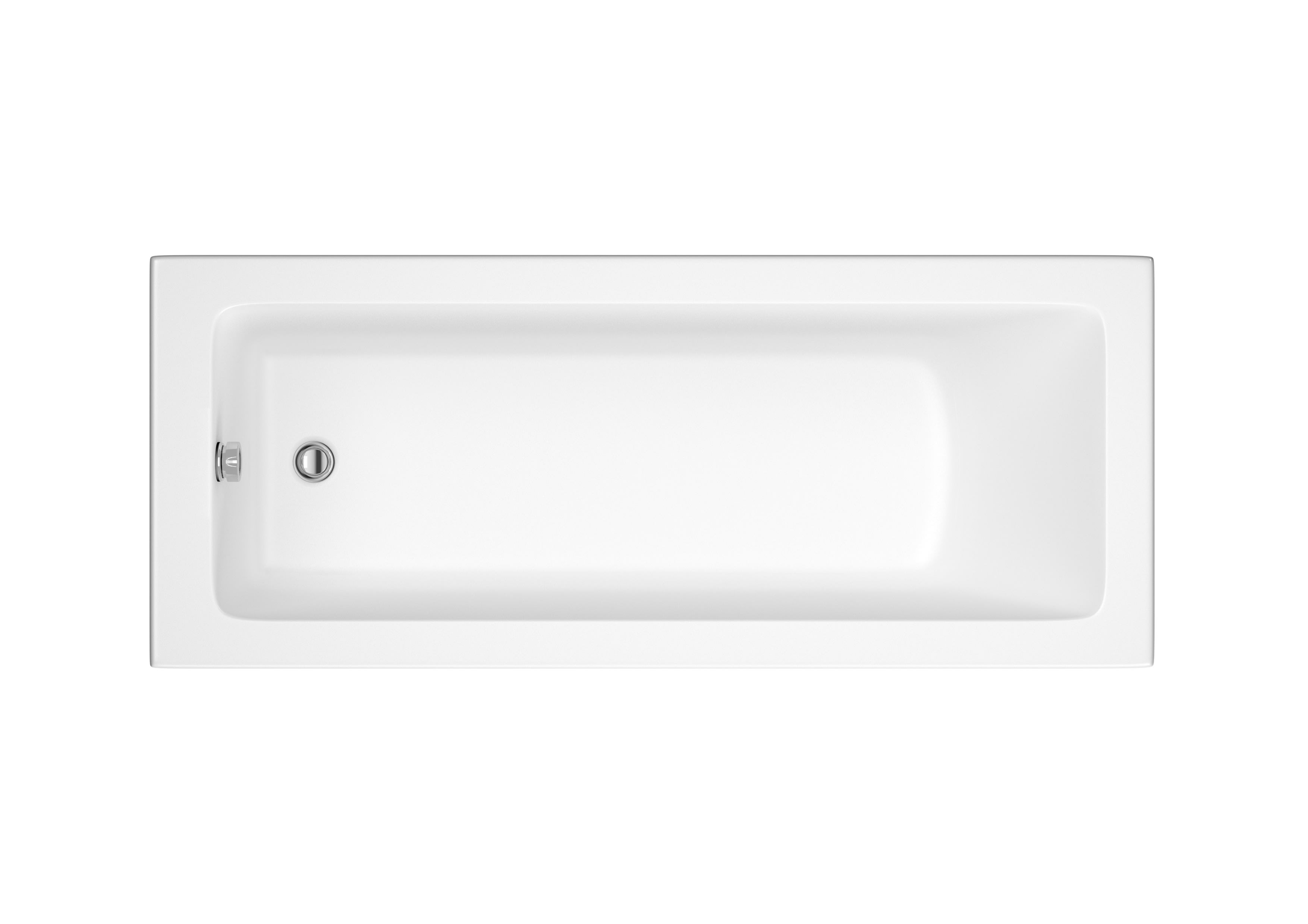 Roca The Gap 1600 x 700mm Single Ended Bath No Tap Hole - White