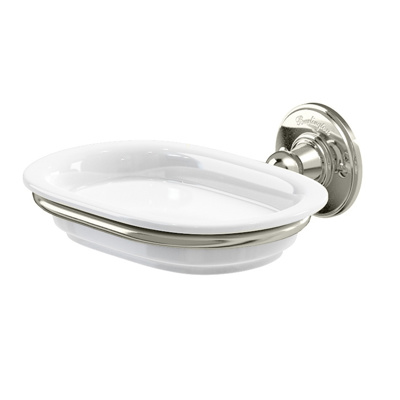 Burlington Soap Dish - White / Nickel