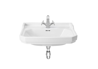 Roca Carmen Wall Hung Basin 650mm 1 Tap Hole - White