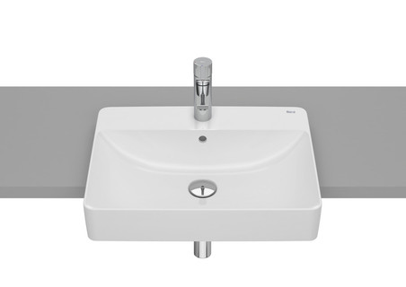 Roca Inspira Square semi-recessed Basin 550 x 420mm - White