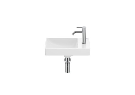 Roca Ona 450 x 260mm Compact Basin Right Hand Tap Hole - White