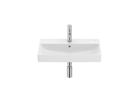 Roca Ona 600 x 360mm Compact Basin 1 Tap Hole - White