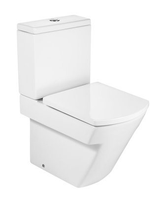 Roca Hall Close Couple Pan Moulded Fully Back To Wall - White