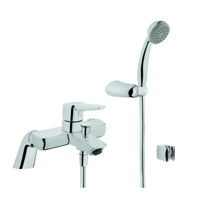 VitrA Solid S Bath Shower Mixer with Hand Shower - Chrome