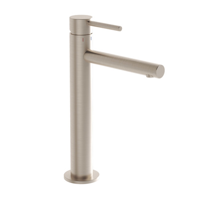 VitrA Origin Tall Basin Mixer - Brushed Nickel