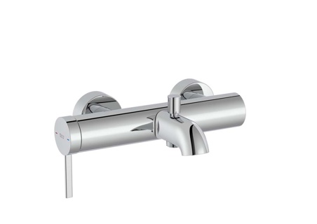 Roca Ona Wall-Mounted Bath-Shower Mixer With Automatic Diverter - Chrome